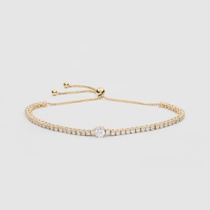 Bound To You Bracelet with Round Cut Accent Stone in 14k Yellow Gold - 2.02tcw first_image,