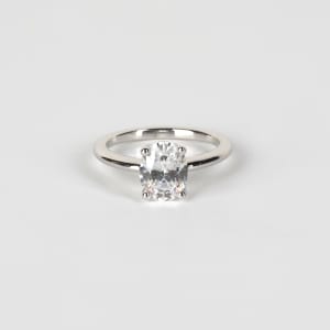 Basket Set Classic with 1.86 Carat Oval Cut Center - 14k White Gold - Ring Size 5.5-7.5 default,,first_image,