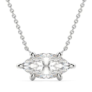 East-West Marquise Cut Necklace default, 14k white gold,,first_image,