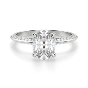 Knife-Edge Accented Oval Cut default, 14k white gold, ,first_image,