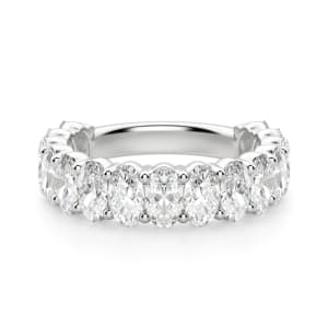 Oval Cut Semi Eternity Band (3 1/10 tcw) default, 14k white gold,\\r\n,first_image,
