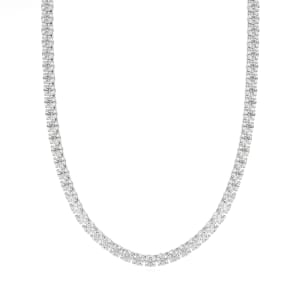 Andromeda Round Cut Tennis Necklace default, 14k white gold, ,