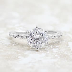 Angelix with 1.49 Round Brilliant Cut Center - 14k White Gold - Ring Size 7.0-9.0 first_image,