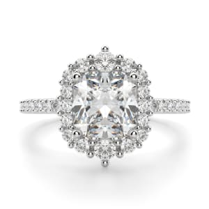 Barcelona Engagement Ring With 1.67 Carat Cushion Center default, 14k white gold, ,