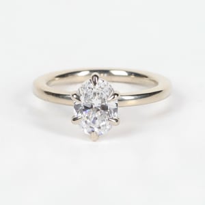 Claw Prong Solitaire Engagement Ring With 1.46 Oval Center, Ring Size 4.75-6.75, 14K White Gold default,first_image,