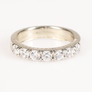 Custom Wedding Band, Ring Size 5, 14K White Gold default,first_image,