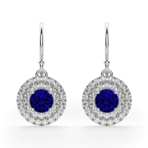 Dubai Sapphire Drop Earrings default, 14k white gold, ,