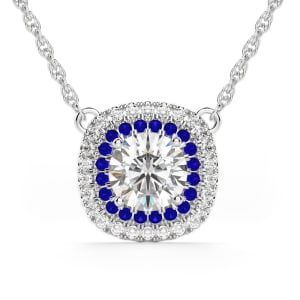 Pamplona Sapphire Necklace default, 14k white gold, ,