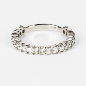 Princess Semi-Eternity Band (1 1/4 tcw), Ring Size 6, 14K White Gold default,,first_image,