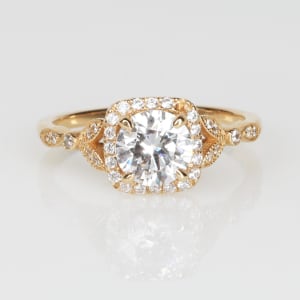 Rosaria Engagement Ring With 1.49 Round Center, Ring Size 8.5, 14K Yellow Gold default,first_image,
