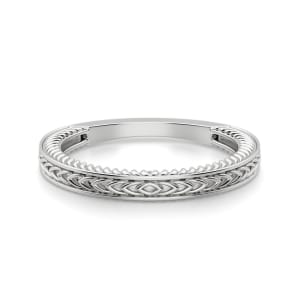 Sage Petite Classic Wedding Band default, 14k white gold,,first_image,