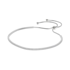 Simply Bound Round Cut Bracelet, Sterling Silver default,second_image,