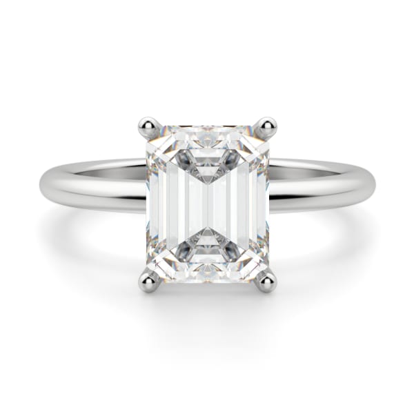 Set Classic Emerald cut Engagement Ring