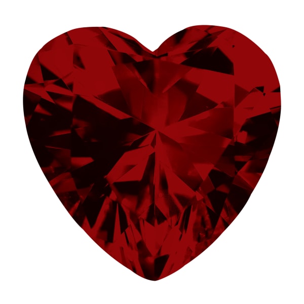 Ruby Heart Cut 