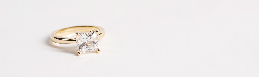 Clearance diamond alternative engagement ring