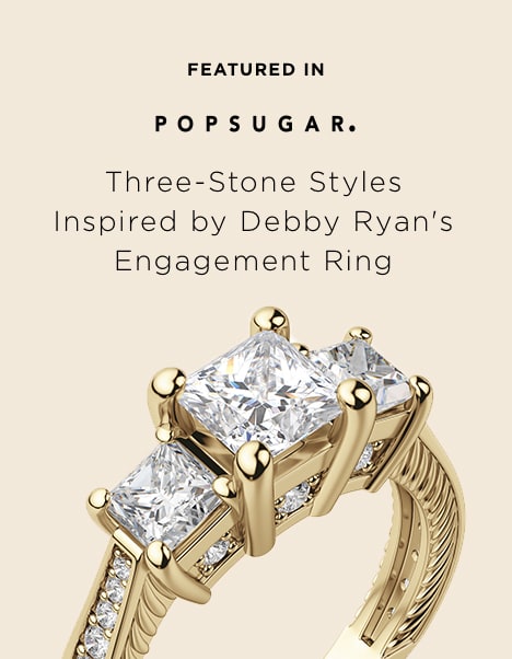 Three-Stone Styles Inspired by Debby Ryan&#39;s Engagement Ring