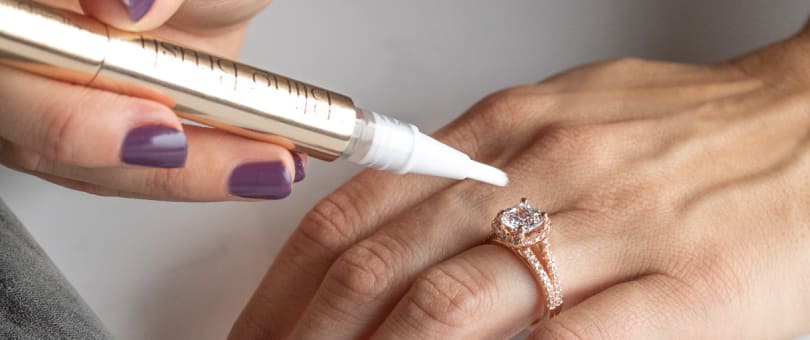 Pear Moissanite Engagement Ring Rose Gold Halo Cluster Diamond Ring | La  More Design