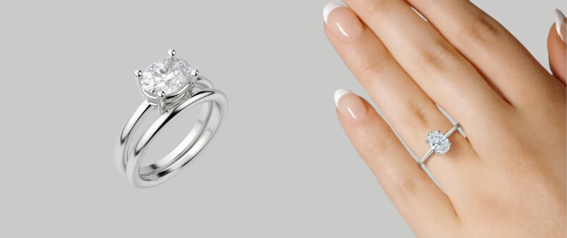 Oval Engagement Ring with Wedding Band: A Stylish Duo for Modern Brides
