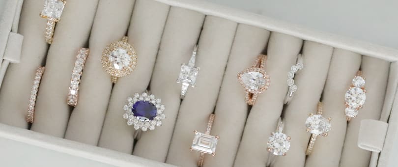 Buy Diamond 1.74 ctw Princess Halo Engagement Ring 14k Rose Gold Online |  Arnold Jewelers