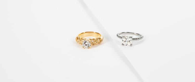 Wedding Rings For Women 24k Gold Plated Big Flower Finger Ring