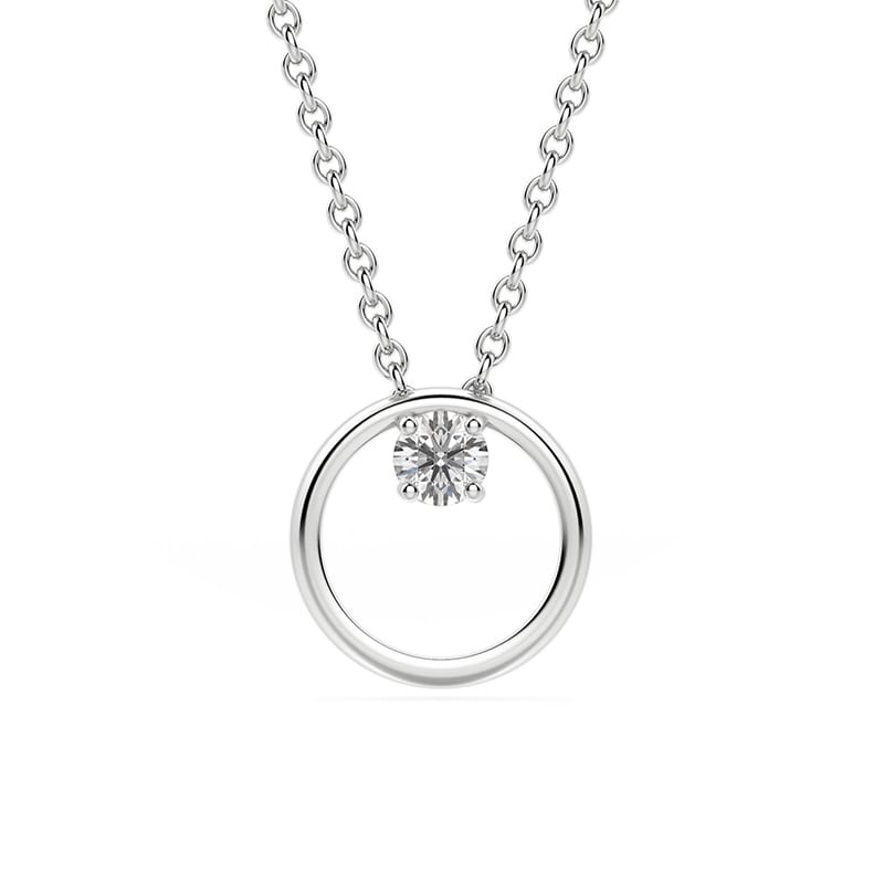 Solitaire Circle Necklace